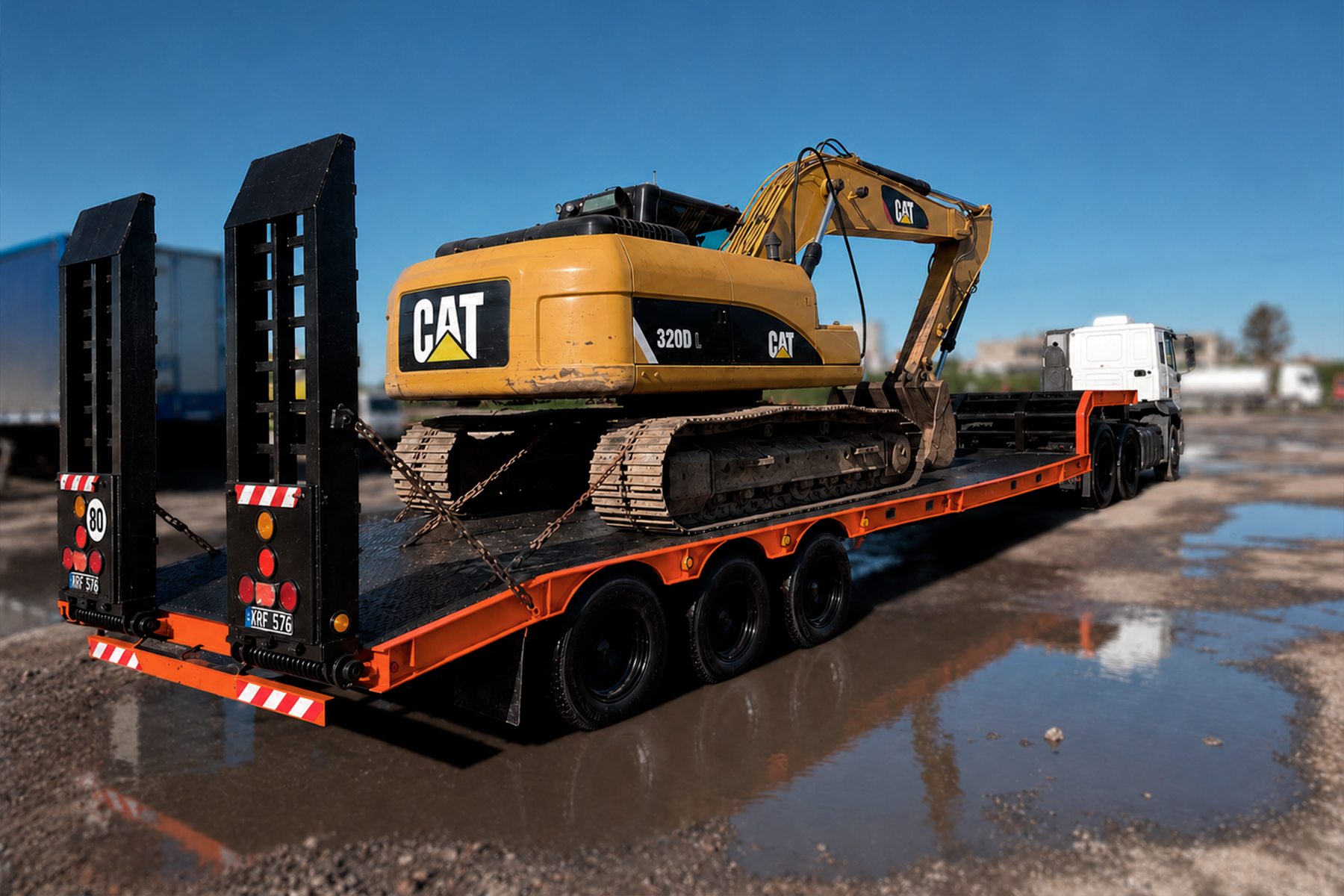 Transporte de excavadoras